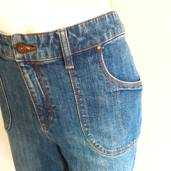 LIZ & CO. DENIM STRETCH HIGH WAIST CAPRI JEANS SZ 16W - Picture 4 of 9